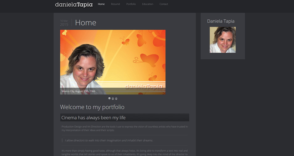 Sitio web - Daniela Tapia