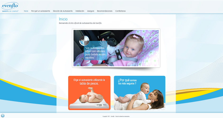 Evenflo - sitio web de autoasientos infantiles