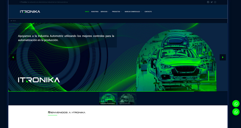 Sitio web itronika.com