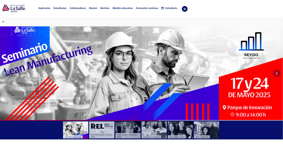 Sitio web Universidad La Salle - Saltillo 2024